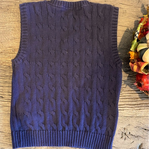 Ralph Lauren Cable Knit Cotton Sweater Vest / Size 5 - Picture 3 of 3